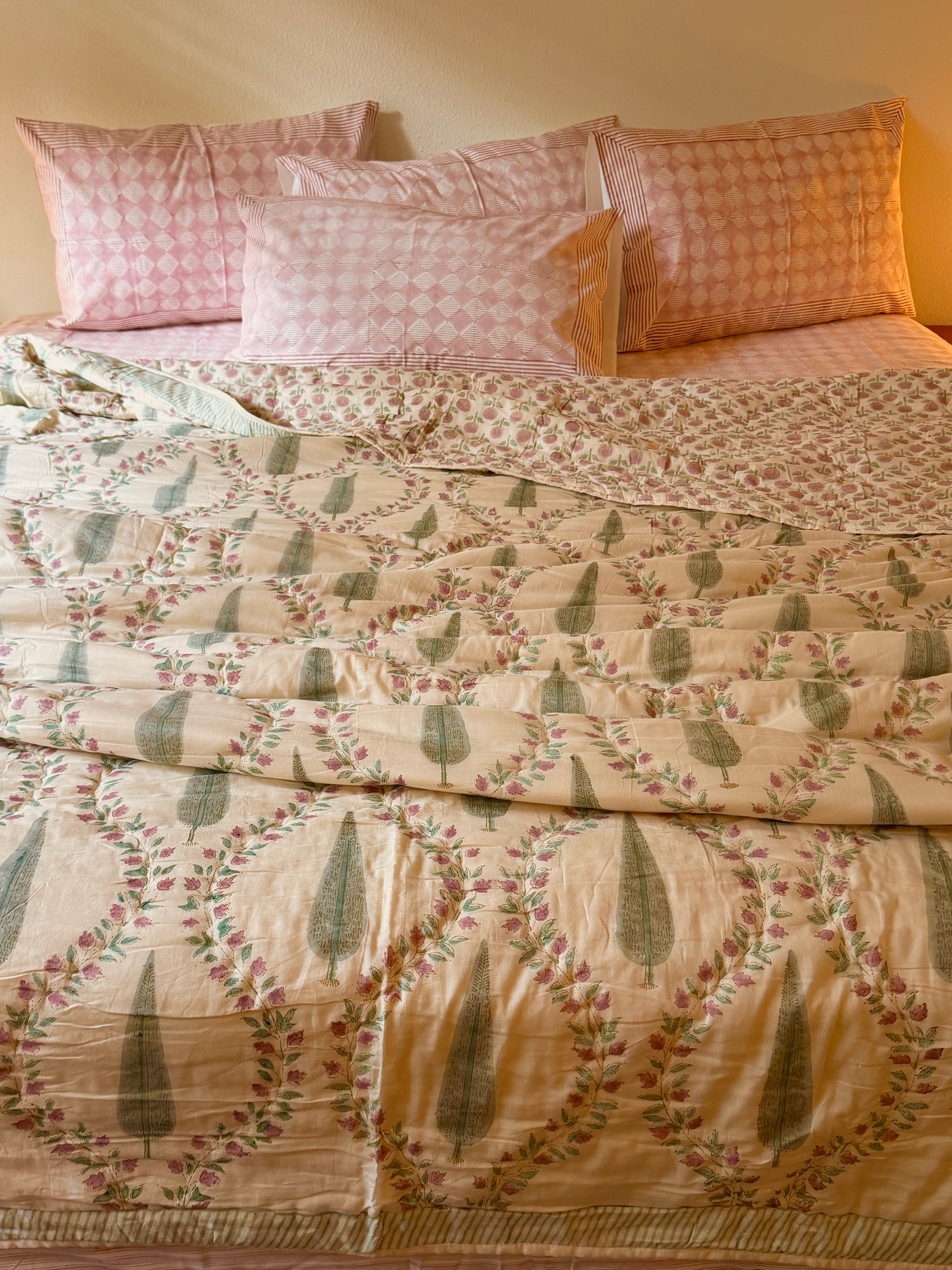 Sumukhi Hand Block Printed Jaipuri Quilt