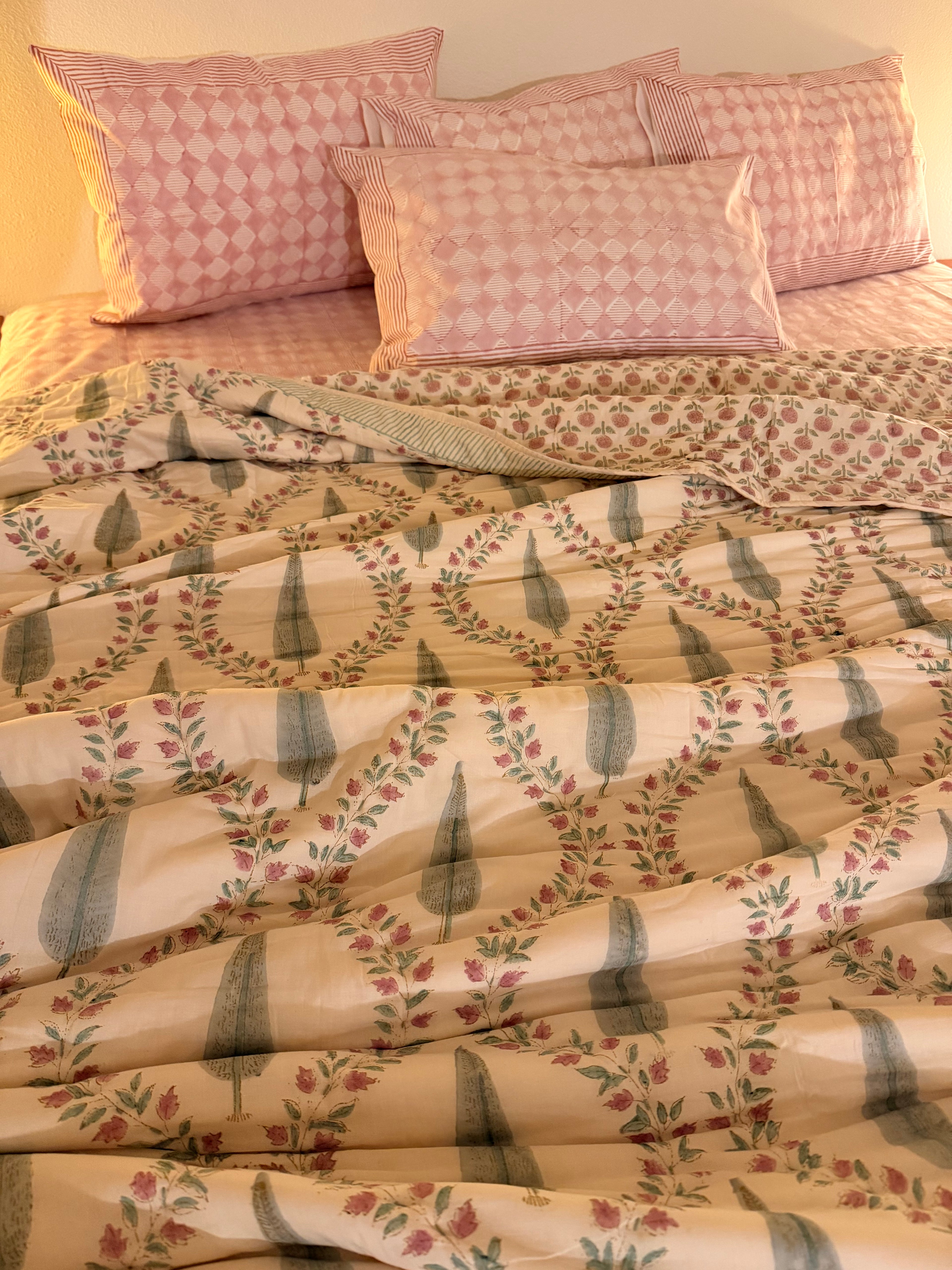 Sumukhi Hand Block Printed Jaipuri Quilt