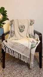 Peony Poise Throw Blanket