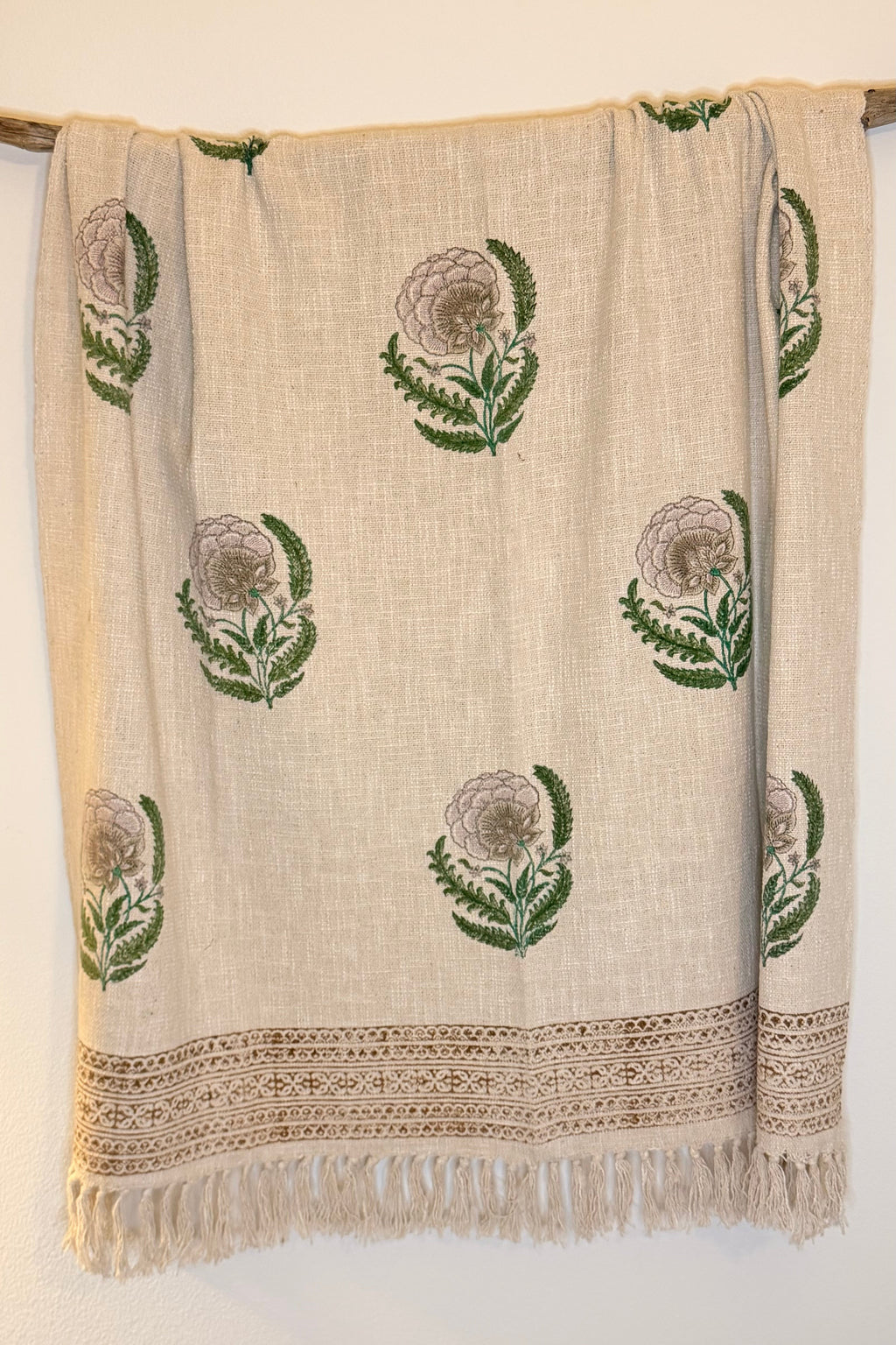 Peony Poise Throw Blanket