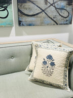 Deep Sea Quilted Throw Pillow Cover, Set of 2