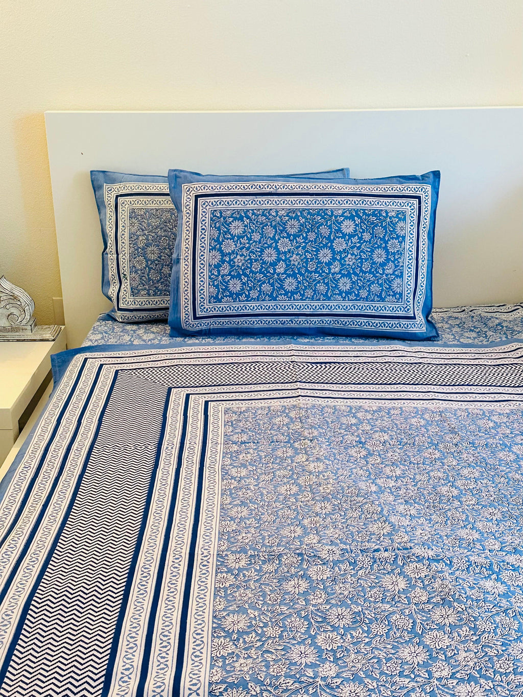 Bagru Print Bedsheet Set - DewDropHues