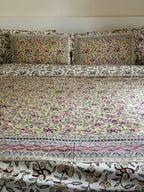 Floral Olive Blush Bedsheet Set - DewDropHues