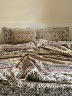 Floral Olive Blush Bedsheet Set - DewDropHues