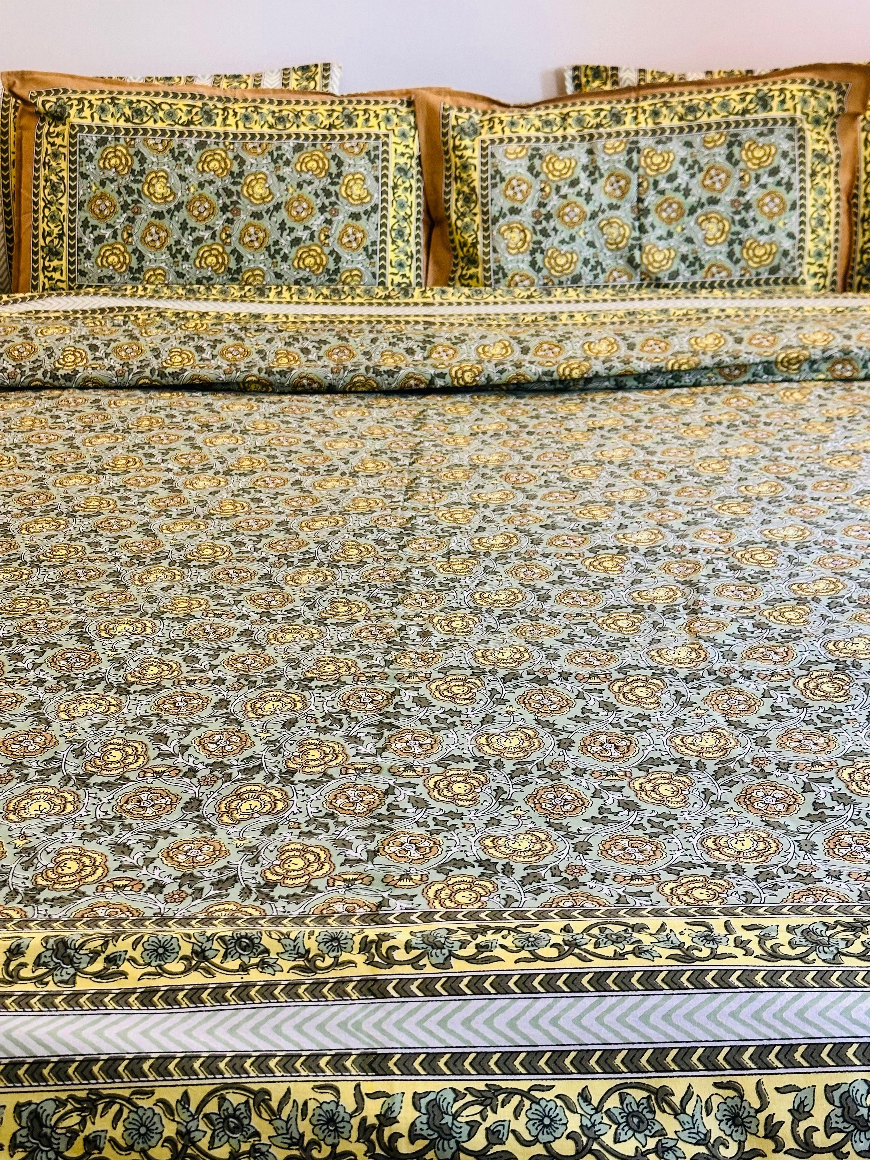 Floral Kaleidoscope Bedsheet Set