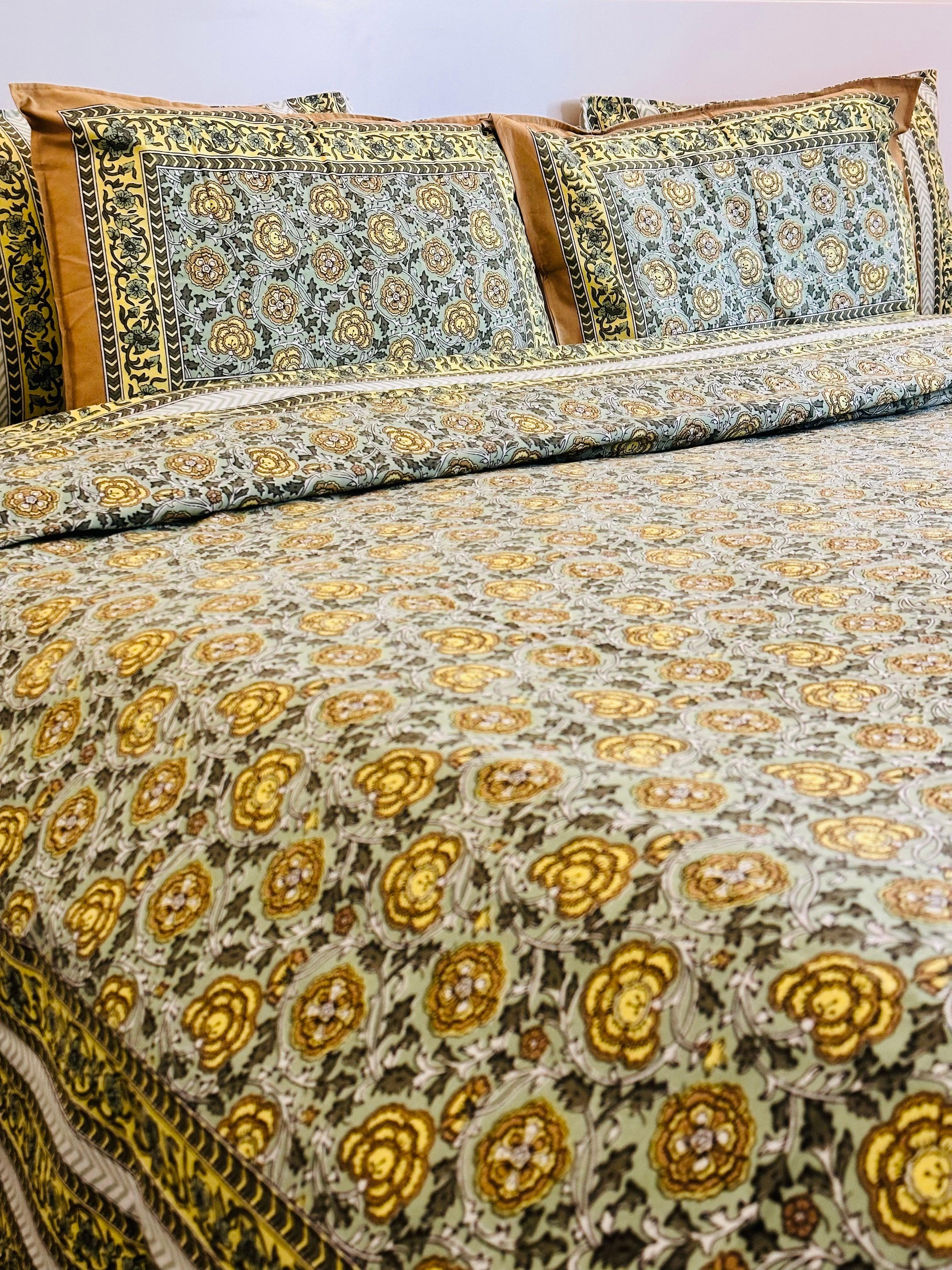 Floral Kaleidoscope Bedsheet Set