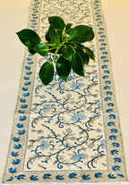 Cerulean Vines Table Runner