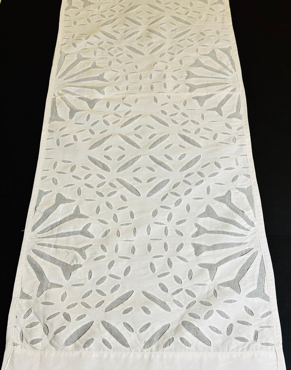 Ethereal White Cutwork Runner