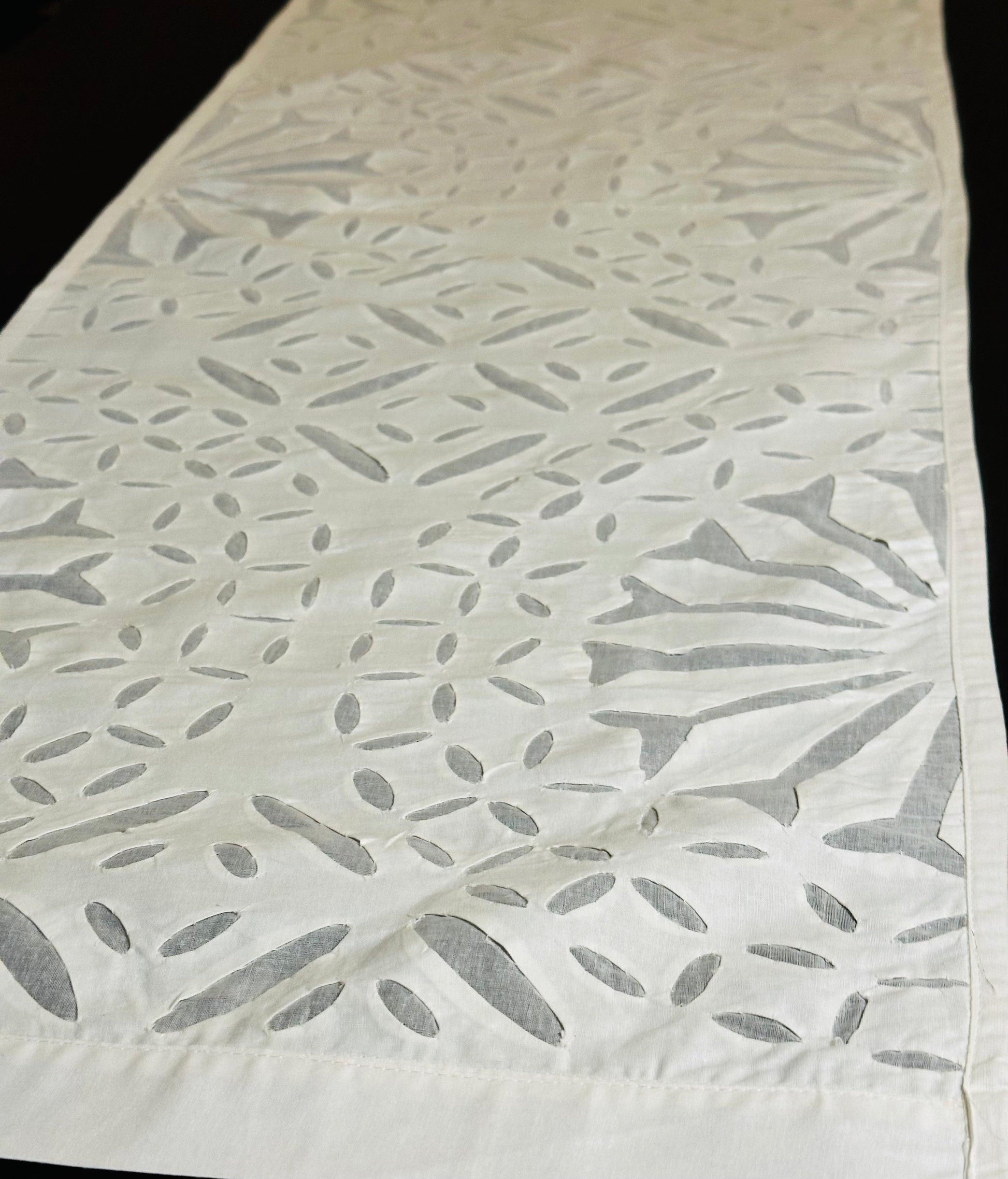 Ethereal White Cutwork Runner