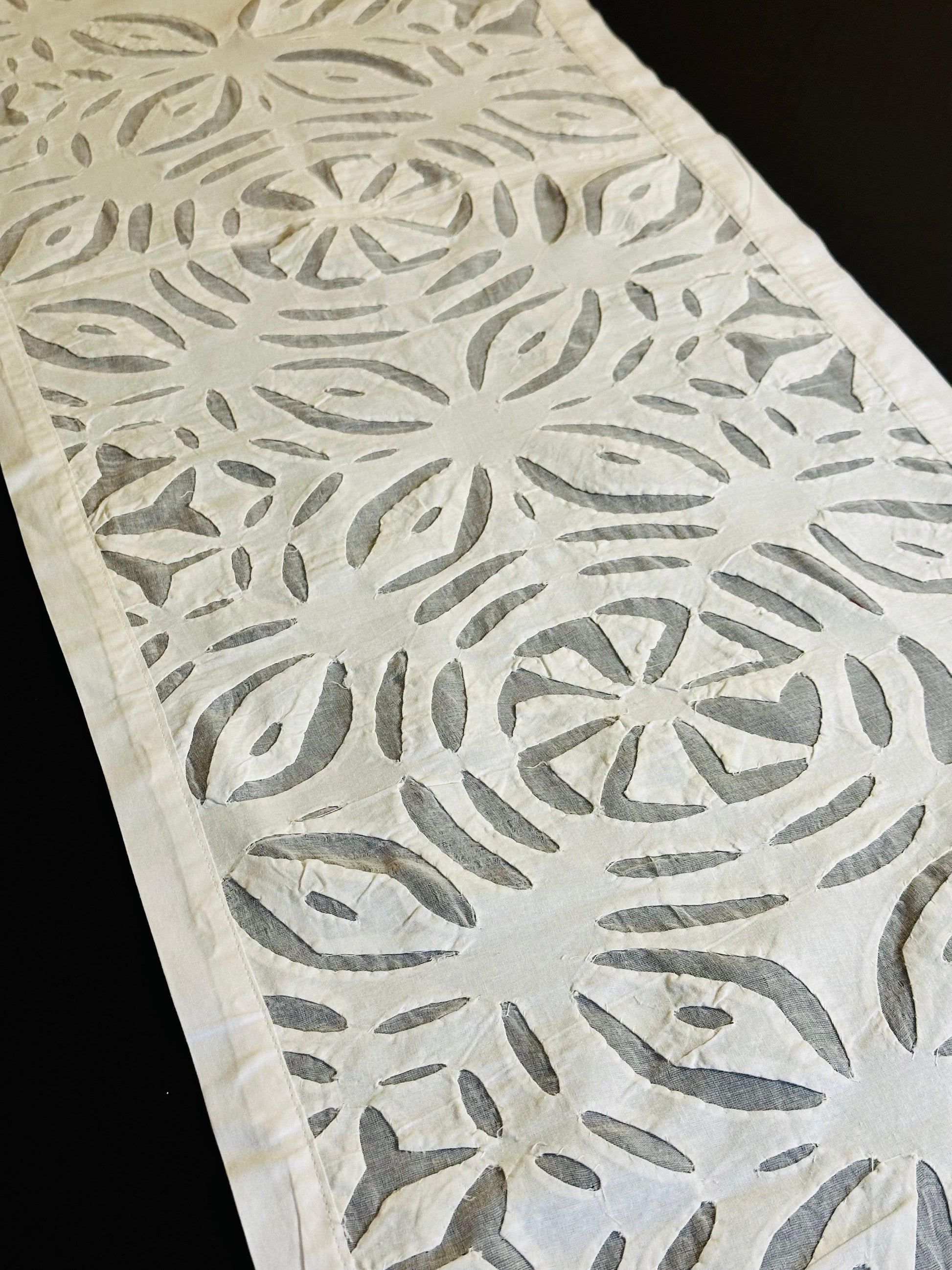 Ethereal White Cutwork Runner