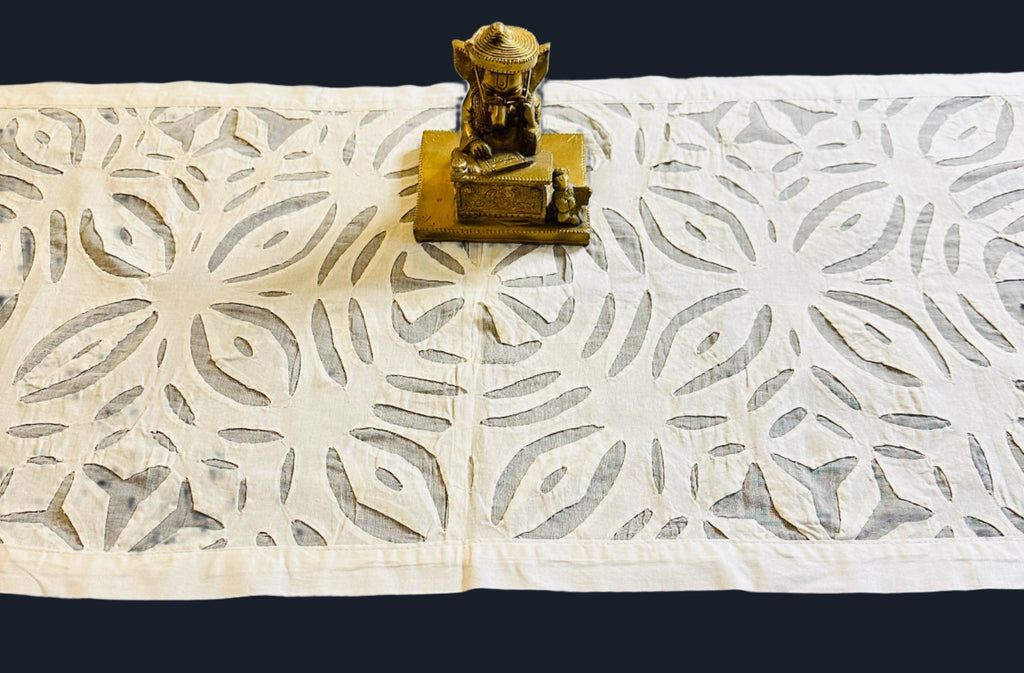 Ethereal White Cutwork Runner