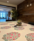 Serene Lotus Square Table Cloth - DewDropHues