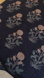 Indigo Ajrakh Quilt Set