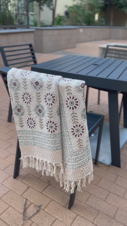 Velvet Dahlia Throw Blanket